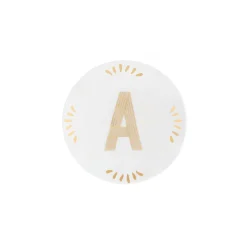 Accessori-Bitossi Home Piattino Lettera A Decalcomania Oro