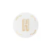 Accessori-Bitossi Home Piattino Lettera H Decalcomania Oro