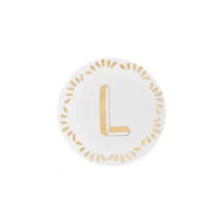 Accessori-Bitossi Home Piattino Lettera L Decalcomania Oro