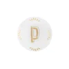 Accessori-Bitossi Home Piattino Lettera P Decalcomania Oro