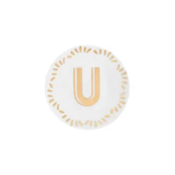 Accessori-Bitossi Home Piattino Lettera U Decalcomania Oro