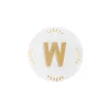 Accessori-Bitossi Home Piattino Lettera W Decalcomania Oro