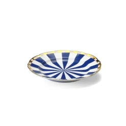 Piatti-Bitossi Home Piatto Dessert Fortuna Decalcomania Oro