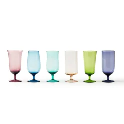 Bicchieri-Bitossi Home Set 6 Bicchieri Birra Forme Assortite Colori Assortiti