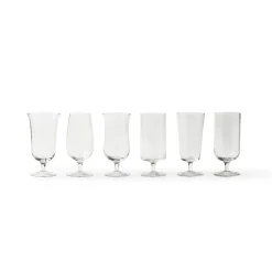 Bicchieri-Bitossi Home Set 6 Bicchieri Birra Forme Assortite Trasparente