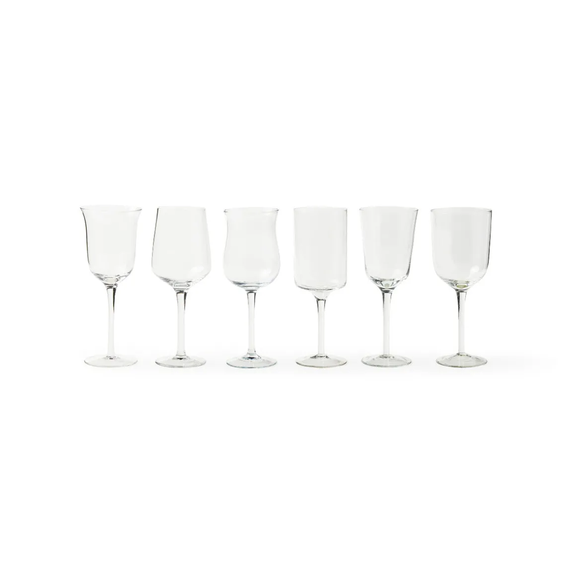 Bicchieri-Bitossi Home Set 6 Calici Forme Assortite Trasparente