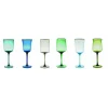 Bicchieri-Bitossi Home Set 6 Calici Forme Assortite Nuances Blu/Verde Bordo Oro