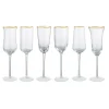 Bicchieri-Bitossi Home Set 6 Flute Forme Assortite Trasparente