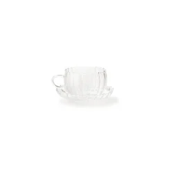 Tazze E Teiere-Bitossi Home Set 2 Tazze The C/Piatto Trasparente